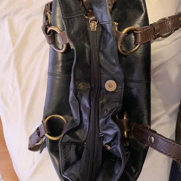 Black leather handbag - Picture 3 of 7